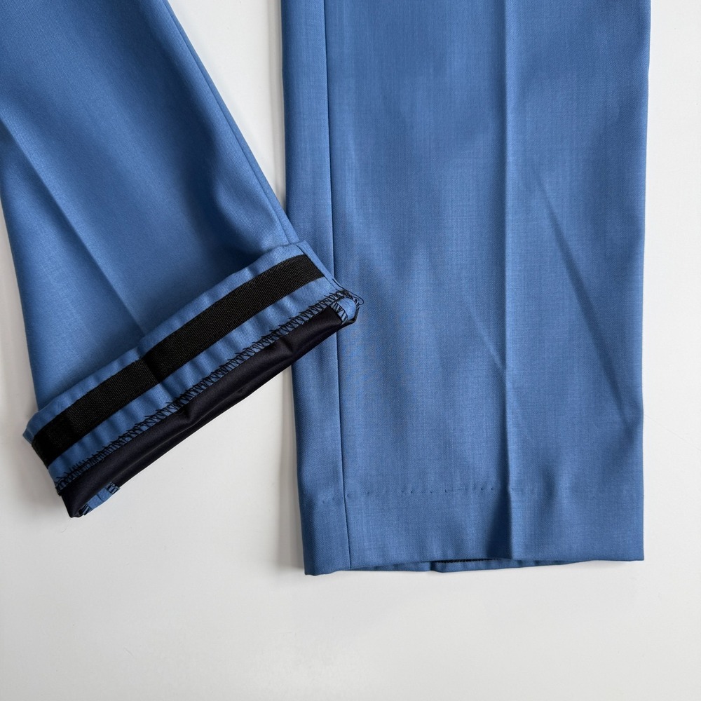 ROBERT SIMON Fitted Dress‎ Trouser Pants Mens 30x31 Pale Blue Flat Front Modern - Picture 5 of 9